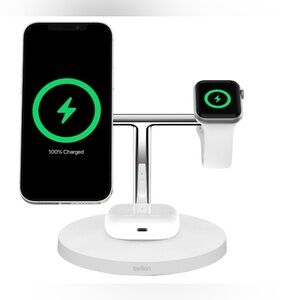 Belkin Boost Charge Pro 3 in 1 wireless charging stand.